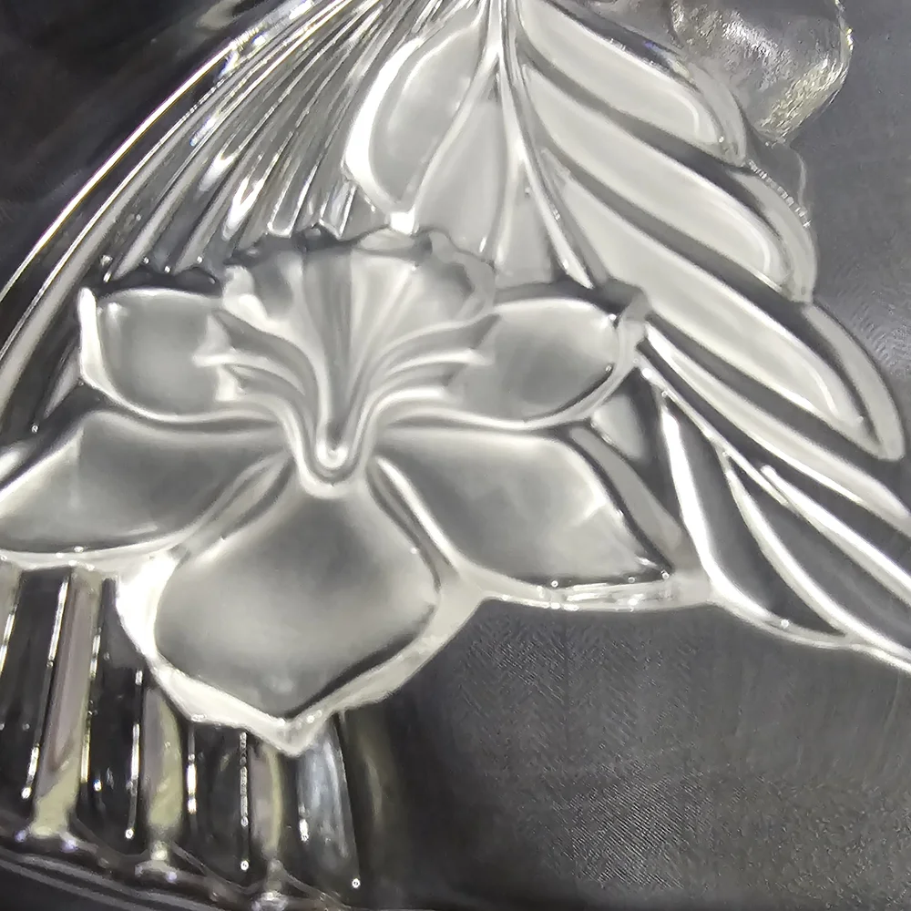 Mikasa Clear Glass Floral Divided Serving Platter